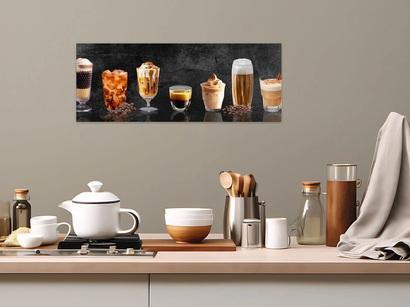 artissimo Glasbild 80x30cm Kaffee-Variationen - Bild 3