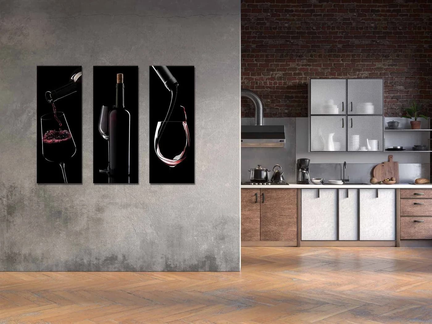 artissimo Glasbild 30x80cm Bild aus Glas Küche Küchenbild hoch schmal Wein-Glas, Essen und Trinken: Wein I - Bild 4