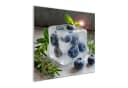 artissimo Glasbild 30x30 cm Blaubeeren im Eis Modern Bild 1