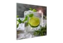 artissimo Glasbild 30x30cm Küchenbild Eiswürfel Limette Bild 1