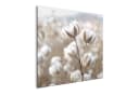 artissimo Glasbild 30x30 cm Zarte Baumwollzweige Bild 1