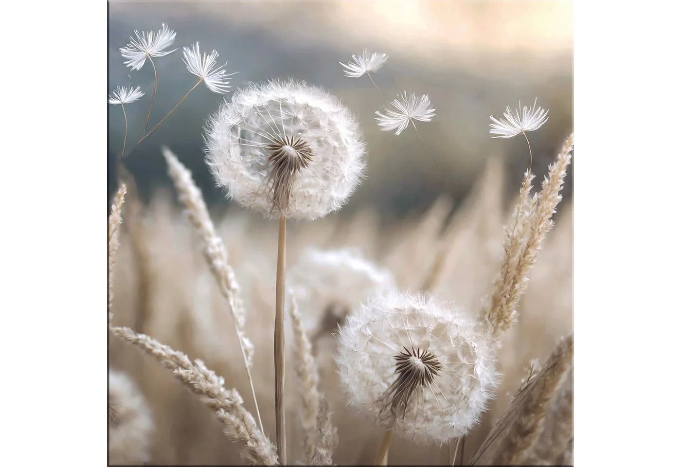 artissimo Glasbild 30x30cm Boho-Style Pusteblume - Bild 2