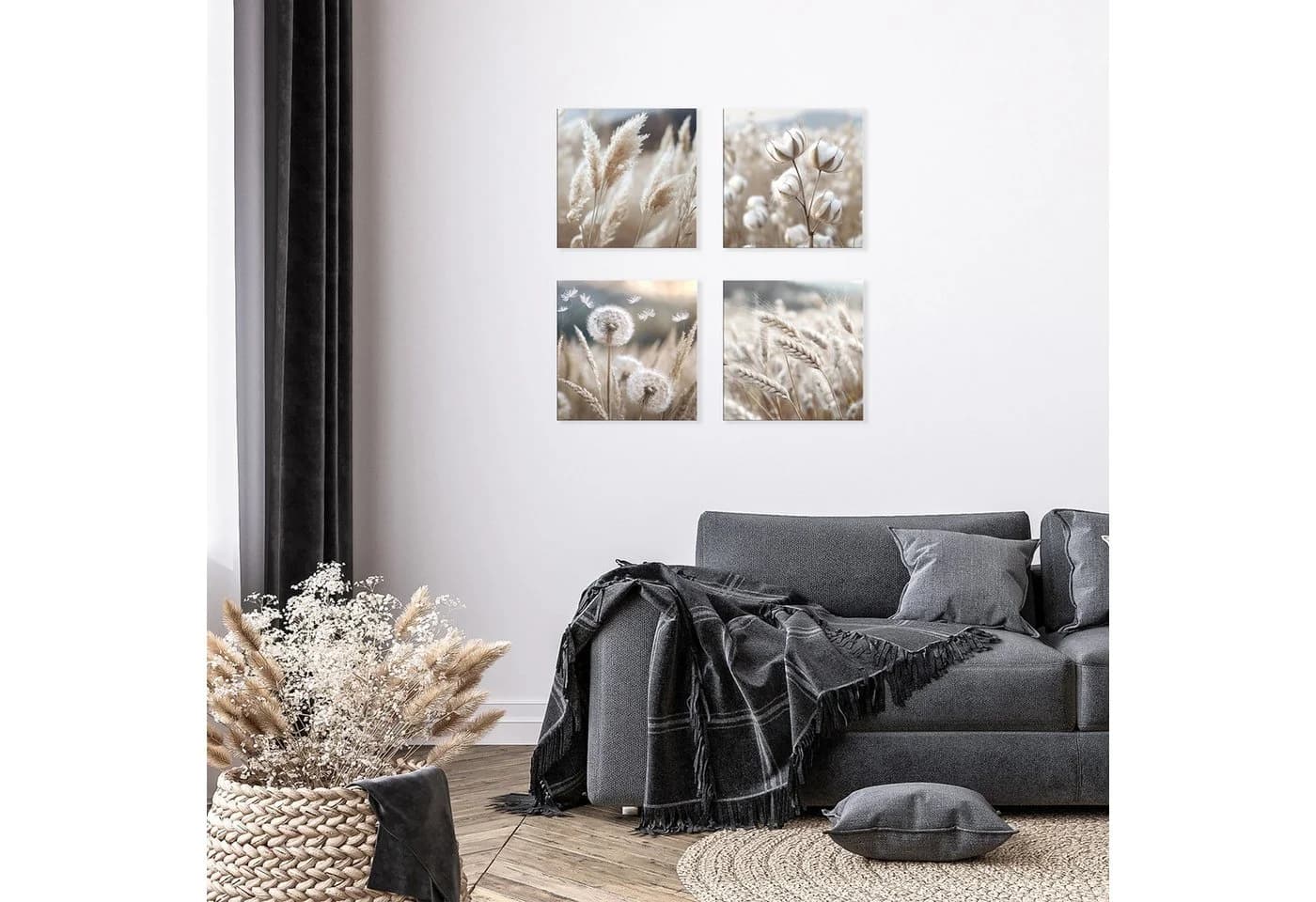artissimo Glasbild 30x30 cm Natur Getreideähren Beige - Bild 3