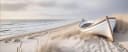 artissimo Glasbild Strand Panorama 125x50 cm Beige Blau Bild 2