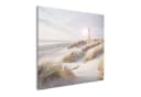 artissimo Glasbild Strand und Meer Leuchtturm in den Dünen 30x30 cm Bild 5