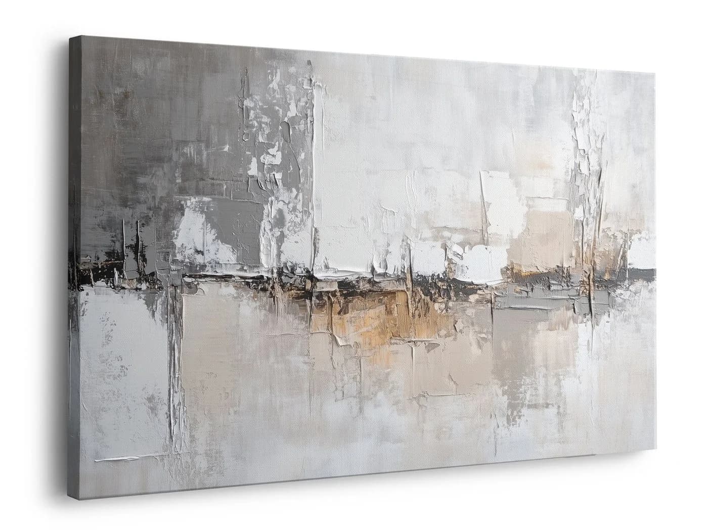 artissimo Leinwandbild 70x50 cm Grau/Beige Abstrakte Malerei - Bild 2