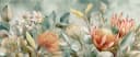 artissimo XXL Glasbild 125x50 cm Panorama Wandbild Aquarell Salbei-Grün Bild 2