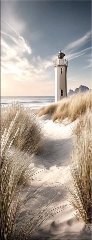 artissimo Glasbild Leuchtturm am Meer 30x80cm - Bild 2