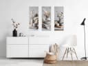 artissimo Glasbild Vase mit Baumwolle Beige 30x80 cm Hygge Bild 3