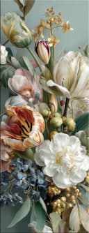 artissimo Glasbild Blumenmotiv Salbei Wandbild Hochformat Bild 2
