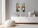 artissimo Glasbild Blumenmotiv Salbei Wandbild Hochformat Bild 4