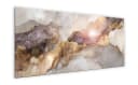 artissimo Glasbild XXL 125x50 cm Abstrakt Beige Gold Bild 1