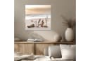 artissimo Glasbild Strandmotiv Treibholz 50x50 cm Beige Bild 3