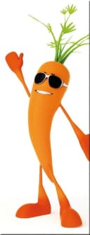 artissimo Glasbild 30x80 cm Orange Karotte mit Sonnenbrille Bild 2