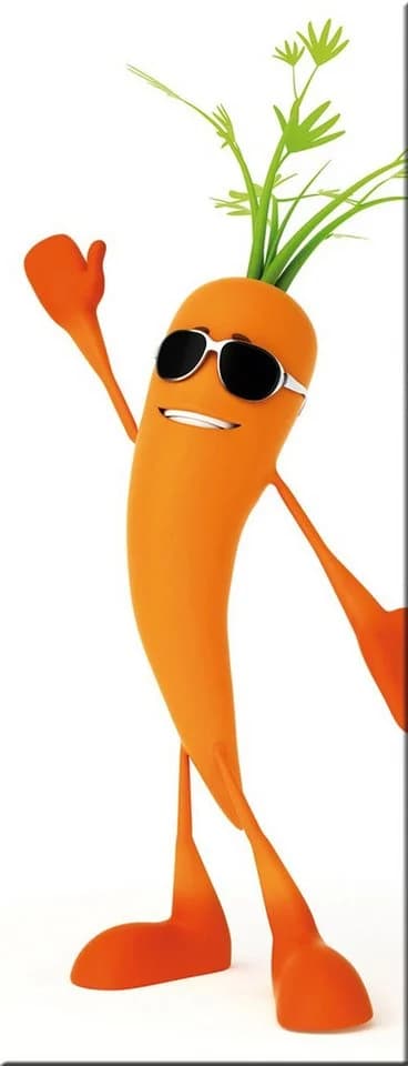 artissimo Glasbild 30x80 cm Orange Karotte mit Sonnenbrille - Bild 2
