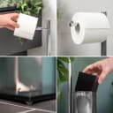 bremermann WC-Ständer 2in1 mit Bürste, Edelstahl & Glas, Schwarz Bild 3