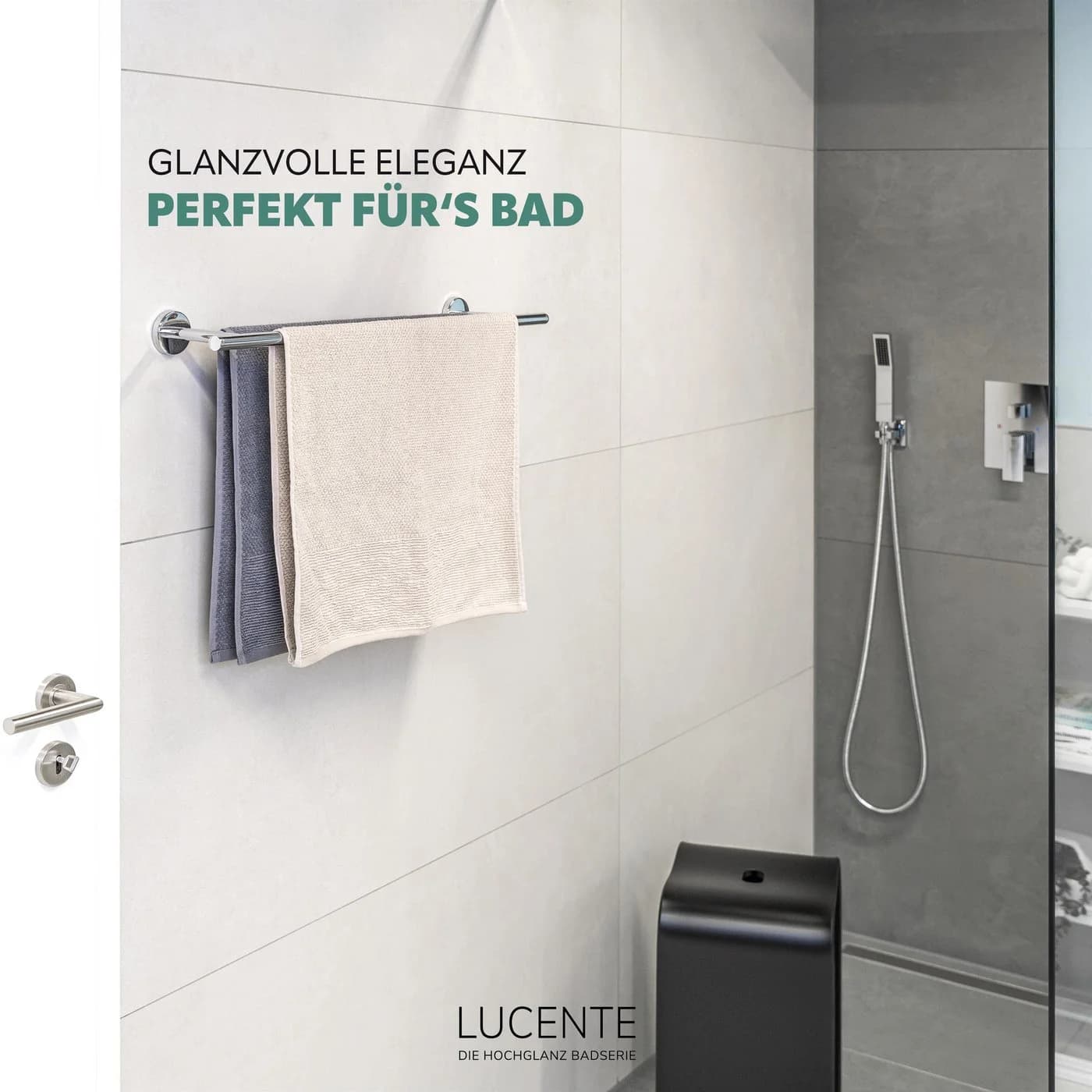 bremermann Handtuchhalter Bad-Serie LUCENTE Edelstahl verchromt