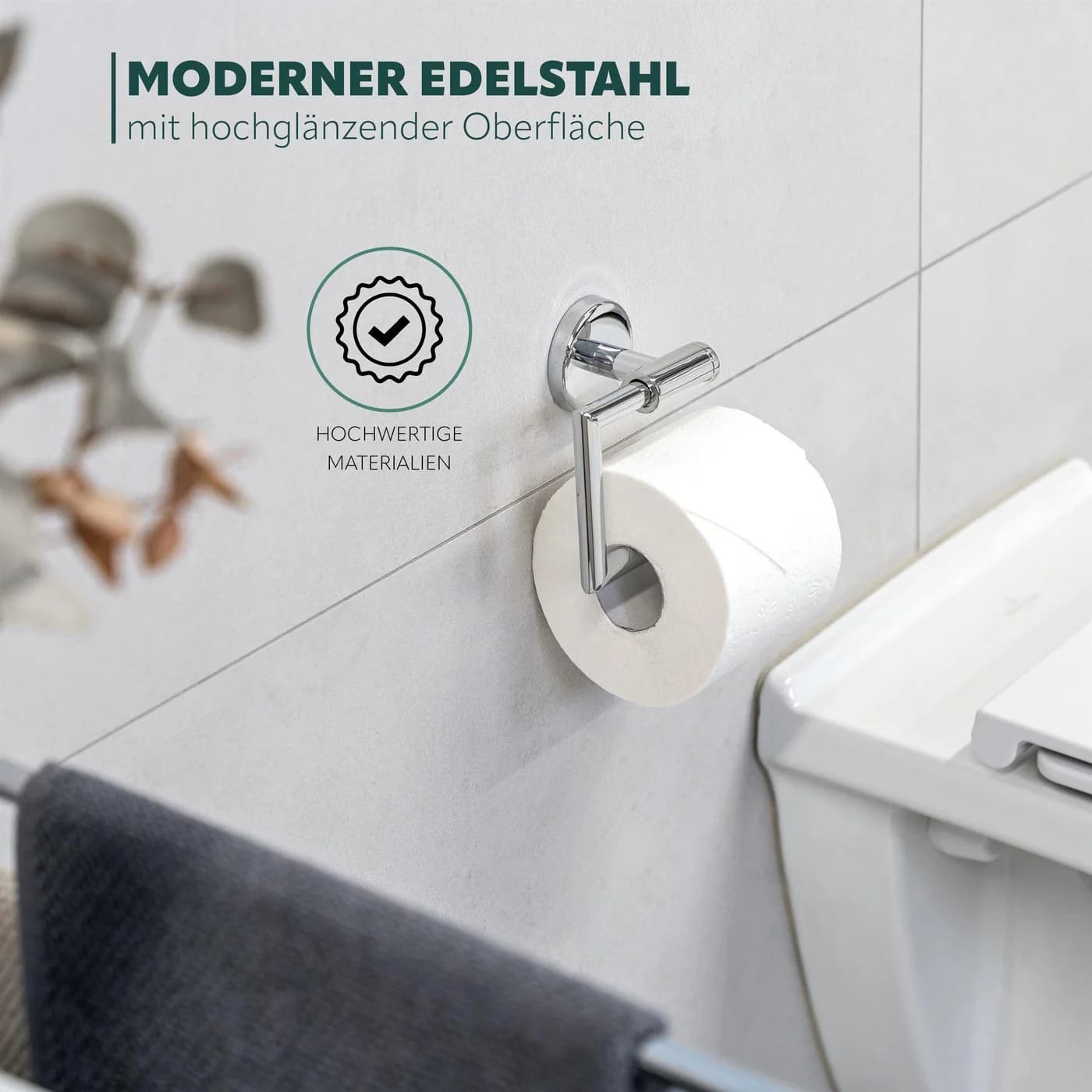 bremermann Toilettenpapierhalter LUCENTE Edelstahl Verchromt Modern - Bild 4