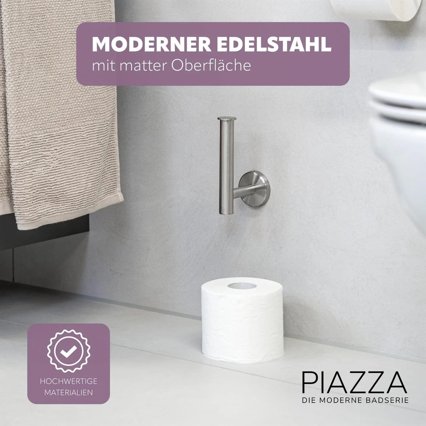 bremermann Toilettenpapierhalter PIAZZA 2in1 Edelstahl Matt - Bild 5
