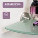 bremermann Wandregal Bad-Serie PIAZZA Glas Edelstahl Matt Bild 5
