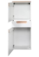 Midischrank WELLTIME Siena Weiß Eiche Hochglanz Softclose Bild 1