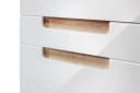 Midischrank WELLTIME Siena Weiß Eiche Hochglanz Softclose Bild 3