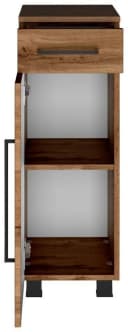 WELLTIME Unterschrank Luena Eiche Schwarz mit Soft-Close Bild 3