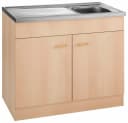 Kochstation KS-Elster Spülenschrank Buchefarben 100cm Bild 2