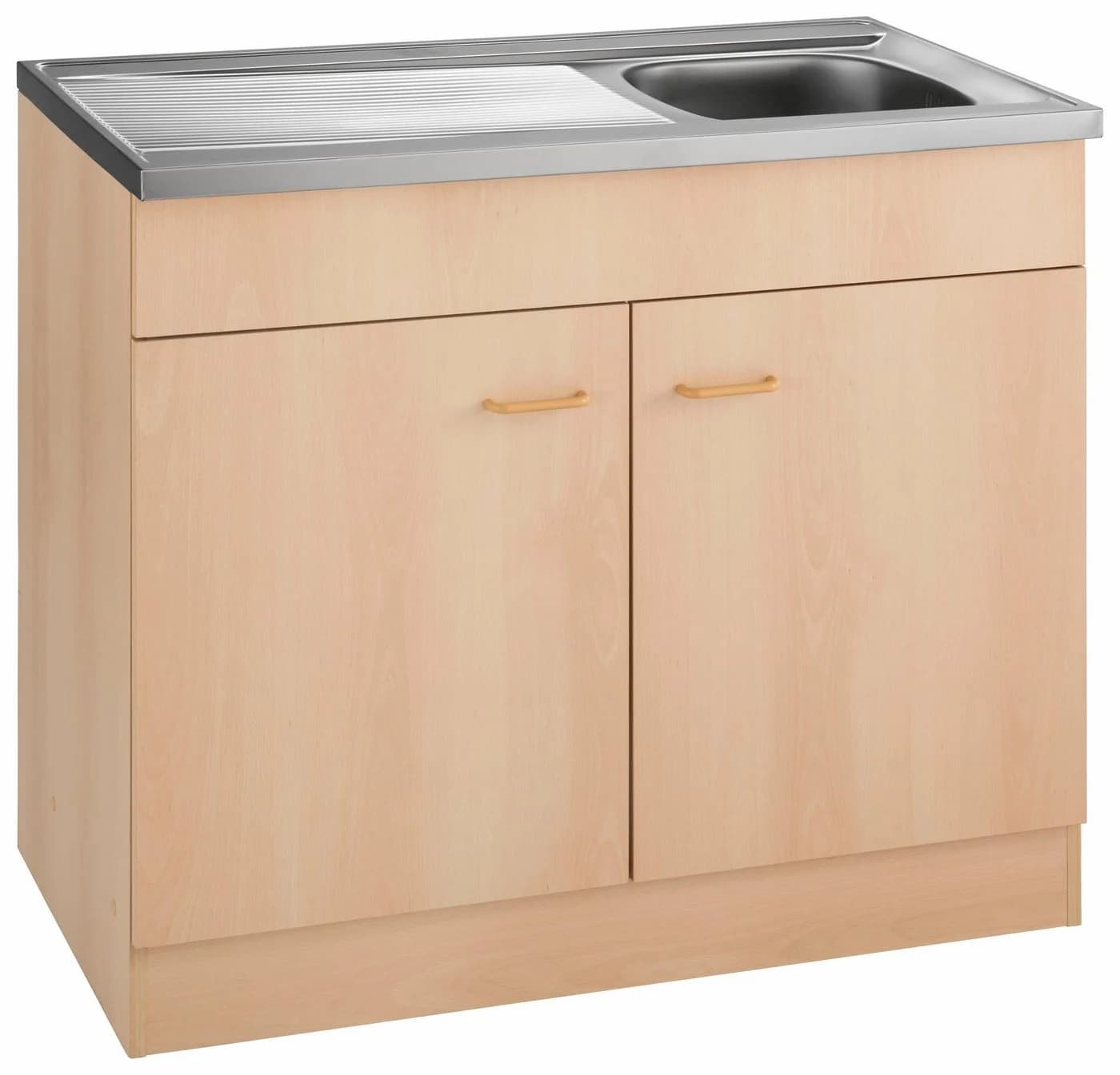 Kochstation KS-Elster Spülenschrank Buchefarben 100cm - Bild 2