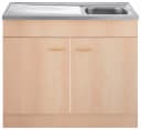 Kochstation KS-Elster Spülenschrank Buchefarben 100cm Bild 3
