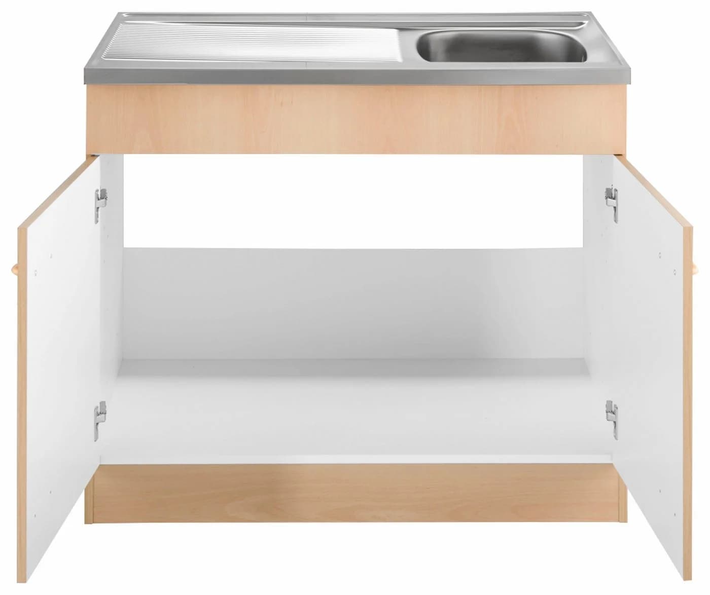 Kochstation KS-Elster Spülenschrank Buchefarben 100cm - Bild 4