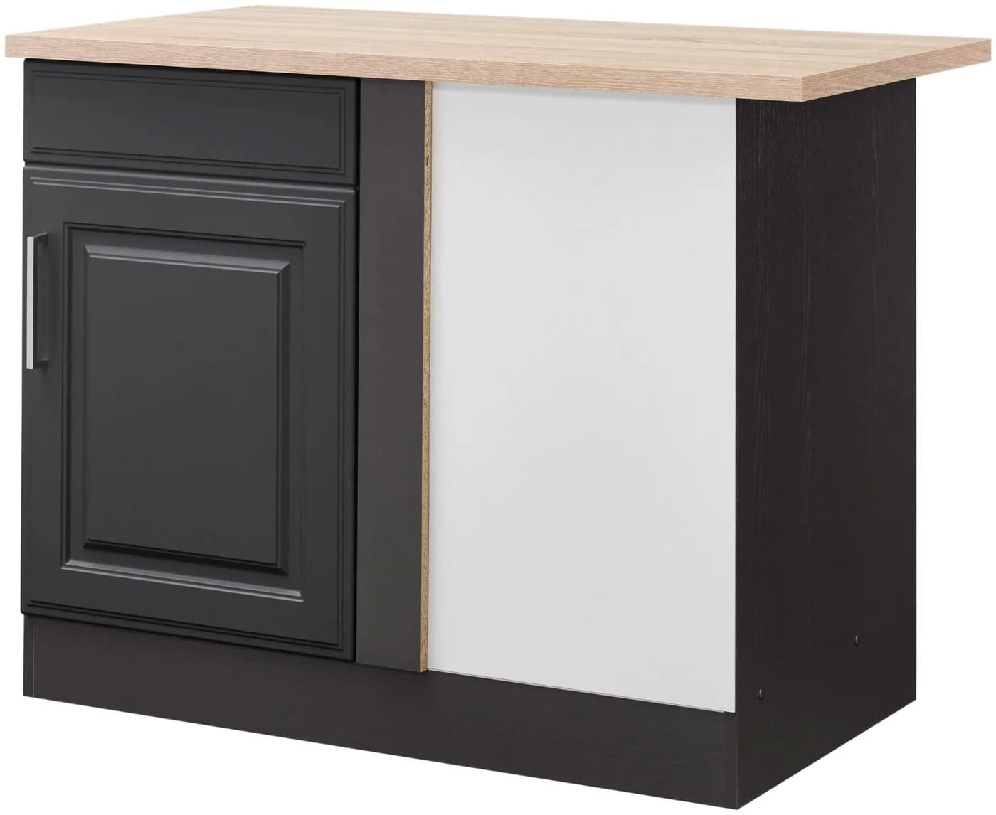 Eckunterschrank KOCHSTATION KS-Stockholm Grau MDF - Bild 2