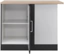 Eckunterschrank KOCHSTATION KS-Stockholm Grau MDF Bild 3
