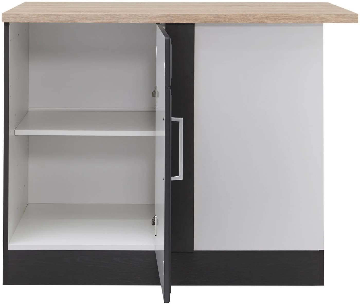 Eckunterschrank KOCHSTATION KS-Stockholm Grau MDF - Bild 3