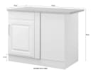 Eckunterschrank KOCHSTATION KS-Stockholm Grau MDF Bild 5