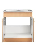 Kochstation Spülenschrank KS-Elster 80cm Braun Holzwerkstoff Bild 1