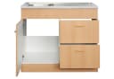 Kochstation Spülenschrank KS-Elster 100cm Buchefarben Bild 1