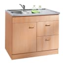 Kochstation Spülenschrank KS-Elster 100cm Buchefarben Bild 5