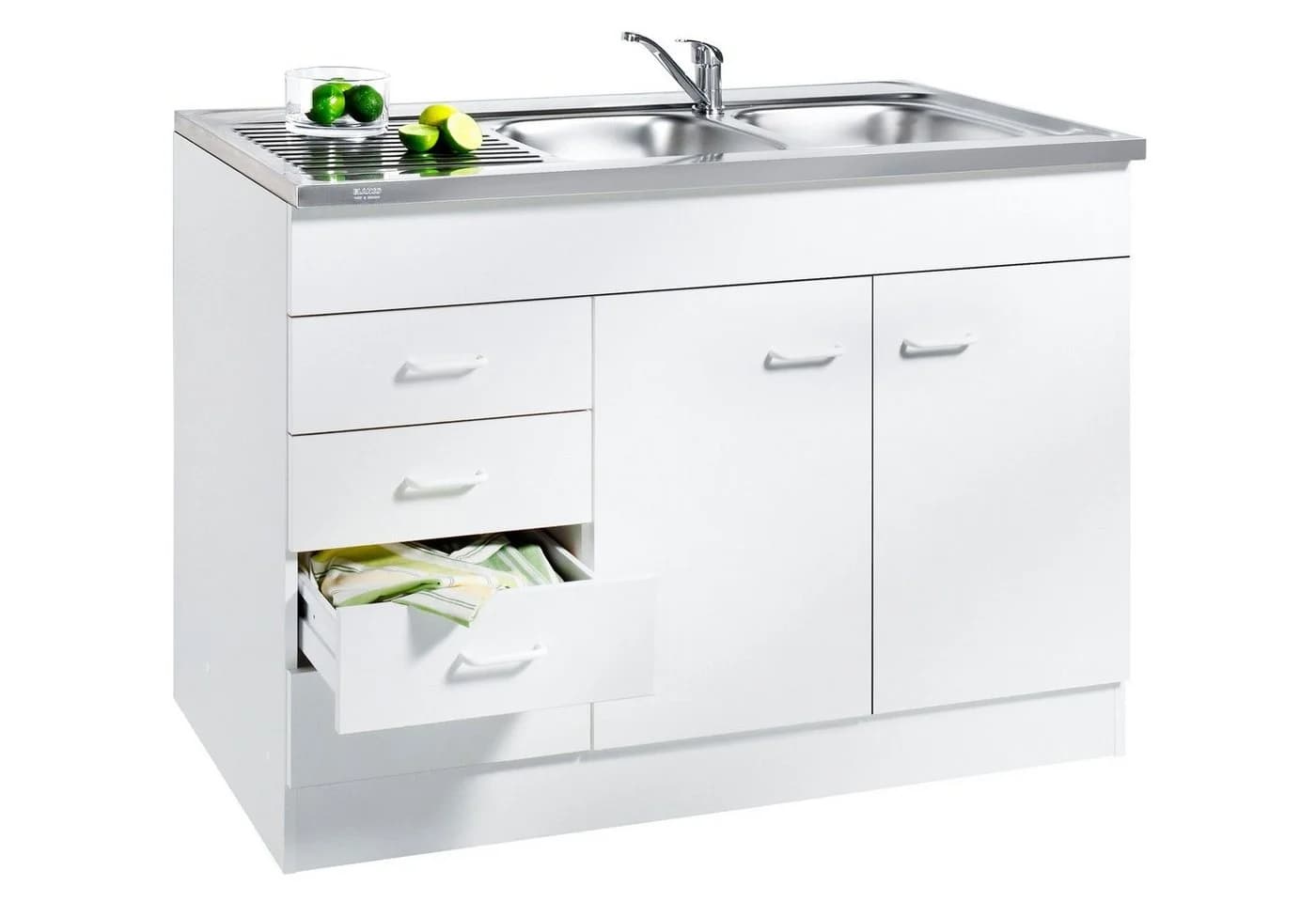 Kochstation Spülenschrank KS-Elster 120cm Braun Holzwerkstoff - Bild 2