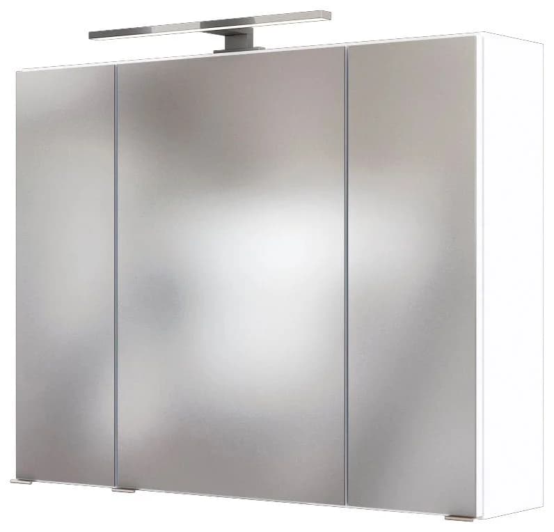 WELLTIME Spiegelschrank Baabe Weiß 3 Spiegeltüren LED - Bild 2