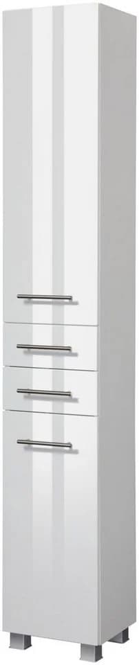 WELLTIME Hochschrank Trento Weiß Hochglanz Badmöbel - Bild 2