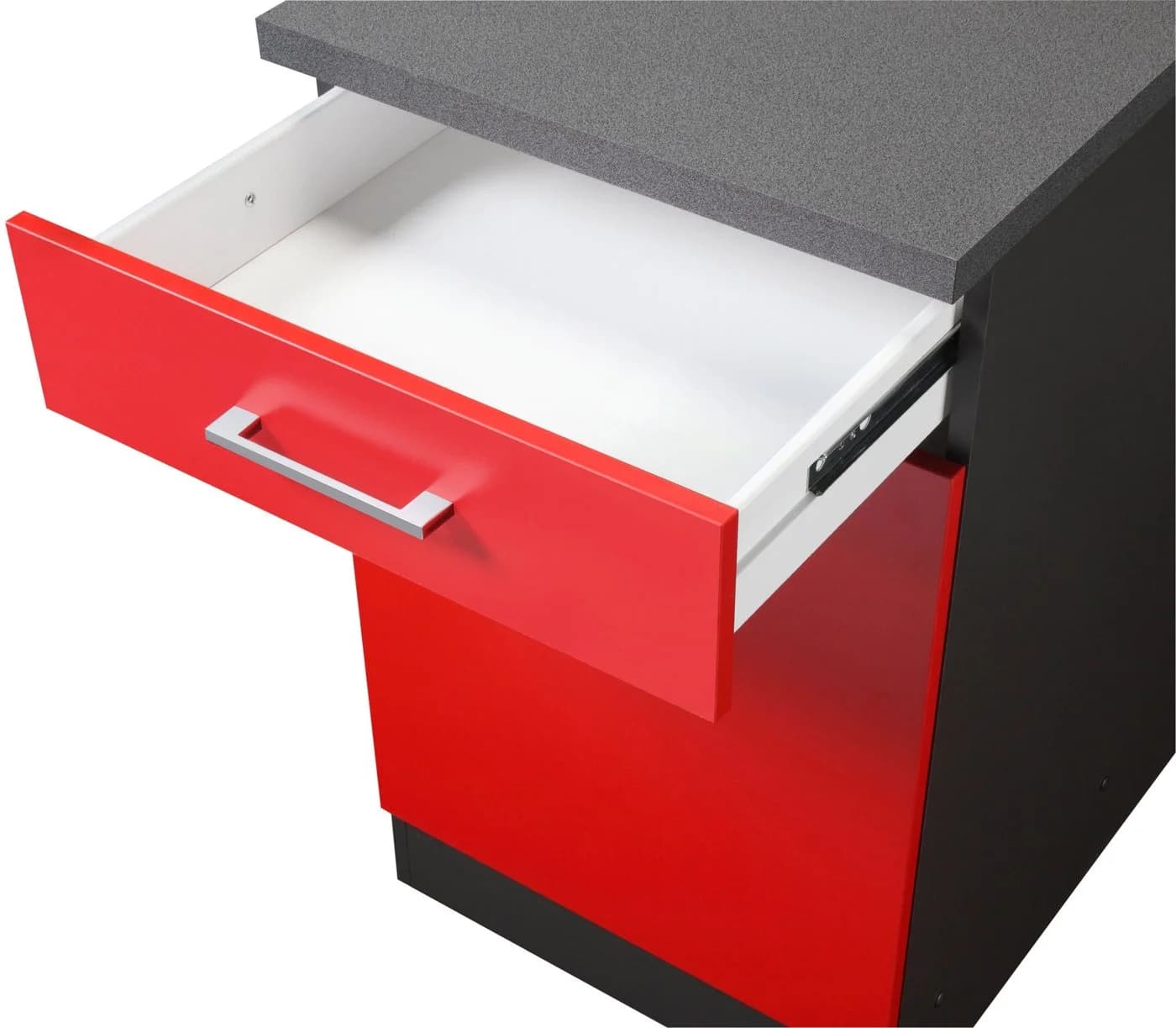 Unterschrank KOCHSTATION KS-Paris Grau Rot 50cm - Bild 4