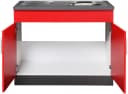 Kochstation Spülenschrank KS-Paris Rot Anthrazit 100cm Bild 3