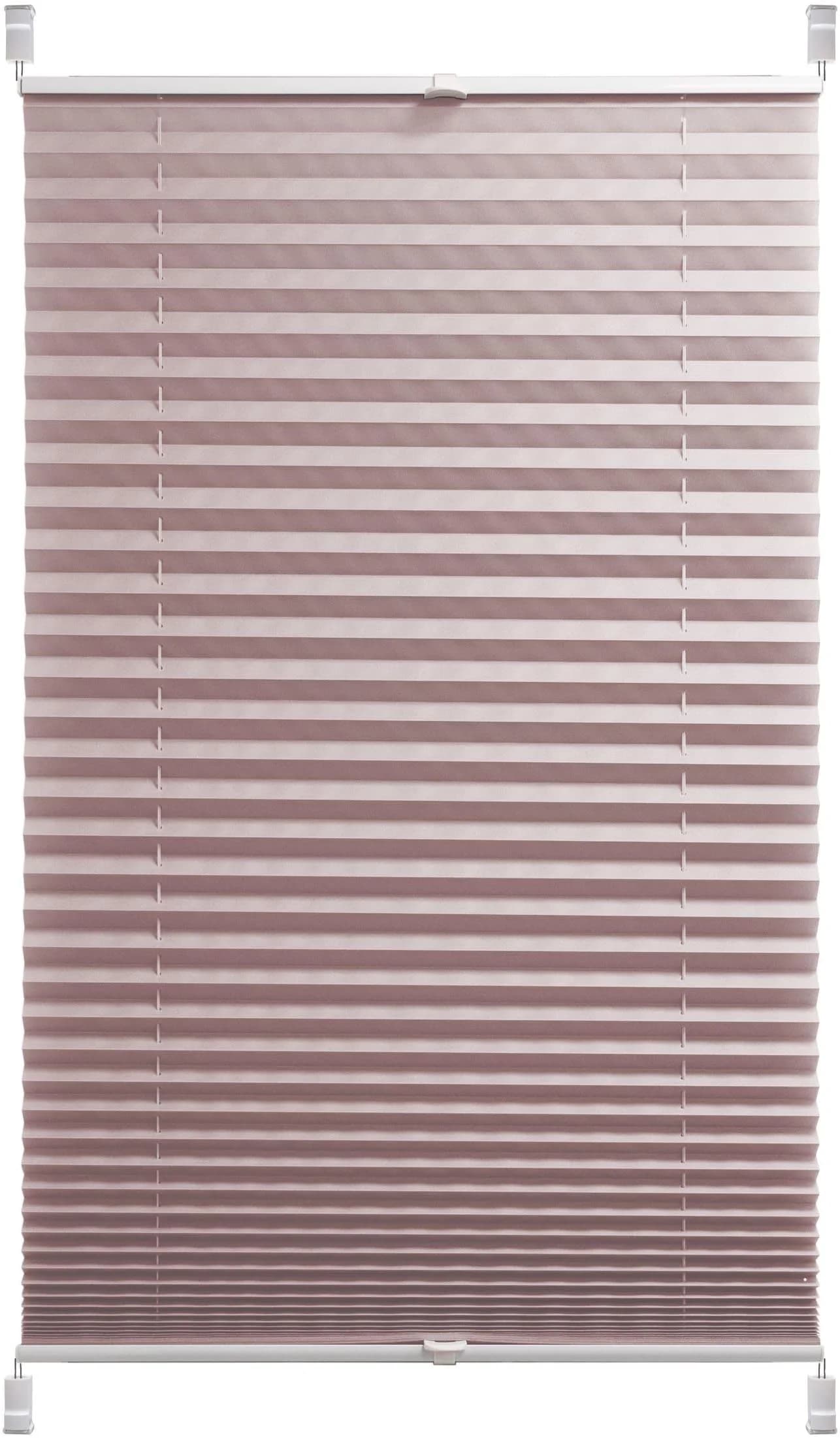 Plissee Candy Rosa Klemmfix Crushed Optik