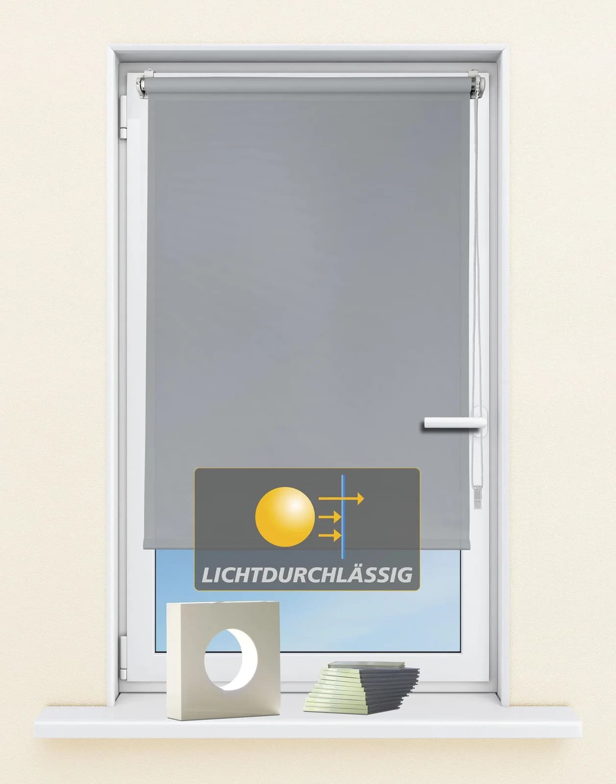 Kutti Seitenzugrollo Ida Lichtschutz Klemmfix ohne Bohren