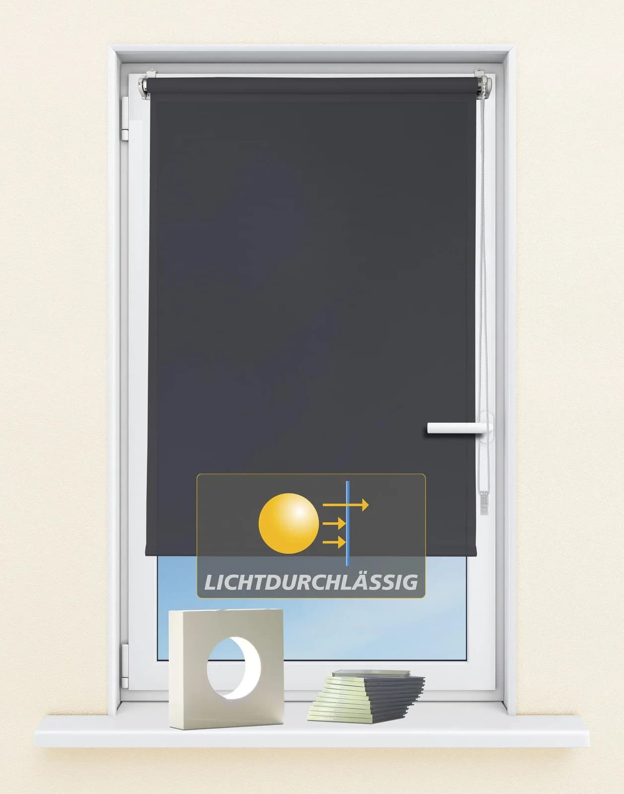 Kutti Seitenzugrollo Ida Lichtschutz Klemmfix
