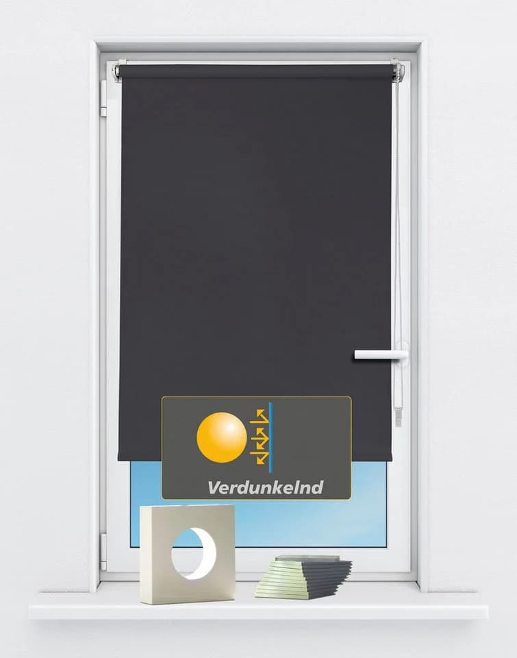 Seitenzugrollo 'Luna' Verdunkelnd Klemmfix Kutti - Bild 2