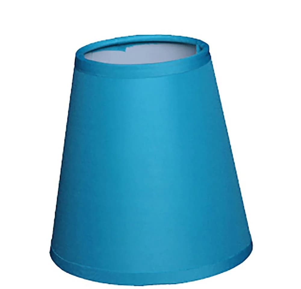 Dirk Davids Leuchten Lampenschirm Aufstecker Aqua Blau Chintz Stoff E14 - Bild 2