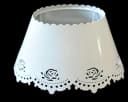 Dirk Davids Leuchten GmbH Lampenschirm Oval Metall Weiß Rosen Motiv Bild 2