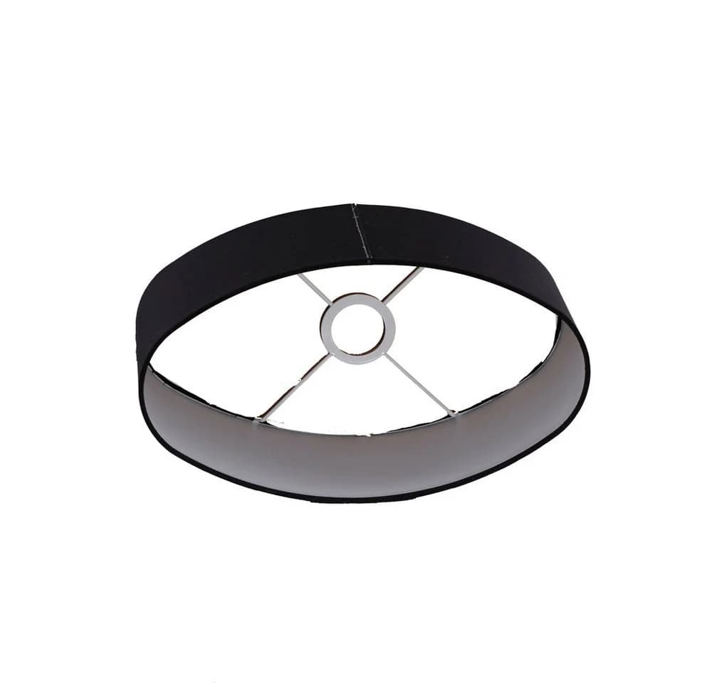 Dirk Davids Leuchten GmbH Lampenschirm Oval Schwarz Stoff
